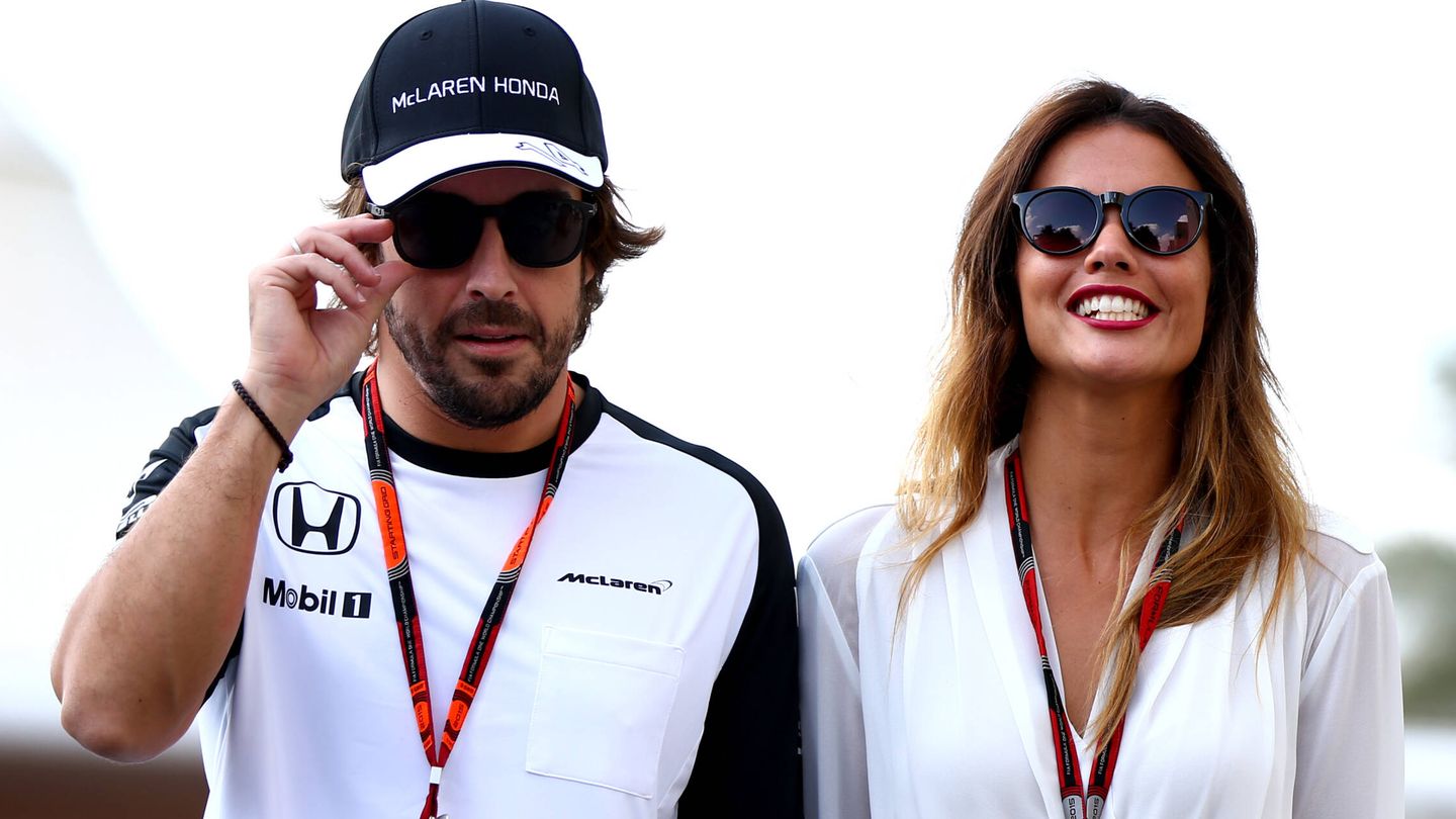 Fernando Alonso y Lara Álvarez, en una imagen de archivo. (Getty/Mark Thompson)