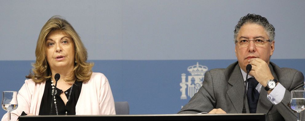 Hidalgo, secretaria de Estado de Empleo, y Burgos, secretario de Estado de Seguridad Social. (EFE)