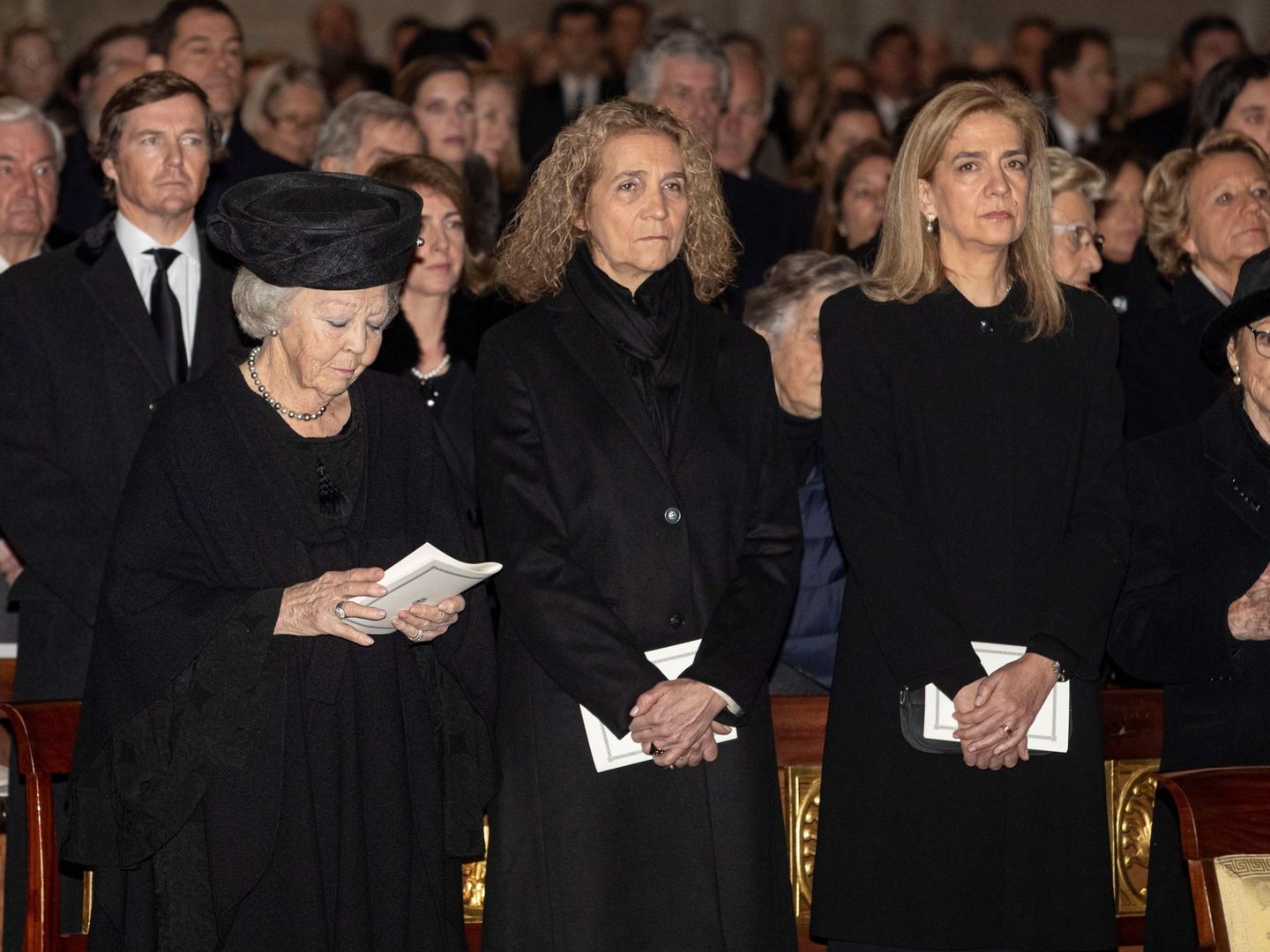 La infanta Cristina, en el funeral de la infanta Pilar. (EFE)