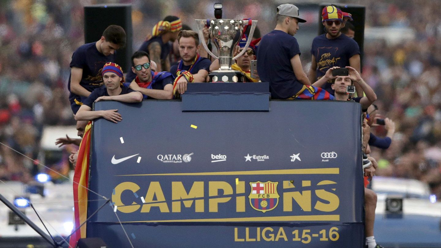 Celebración del Barça del titulo de Liga 2015-16. (EFE)