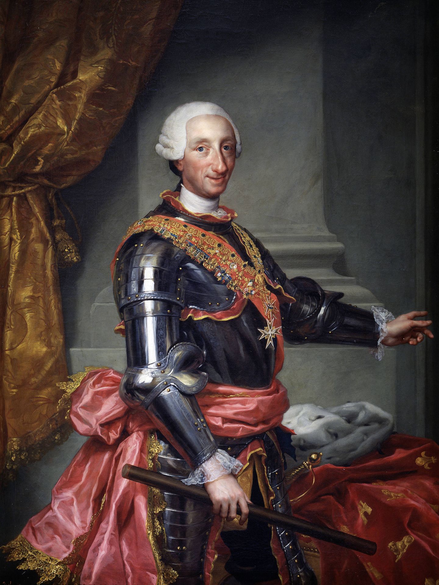 Retrato de Carlos III de Anton Raphael Mengs. 