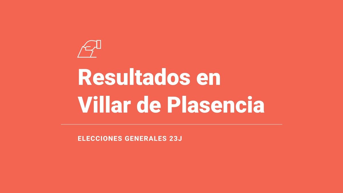 Resultados en Villar de Plasencia: votos y número de escaños de las elecciones generales 2023, en directo