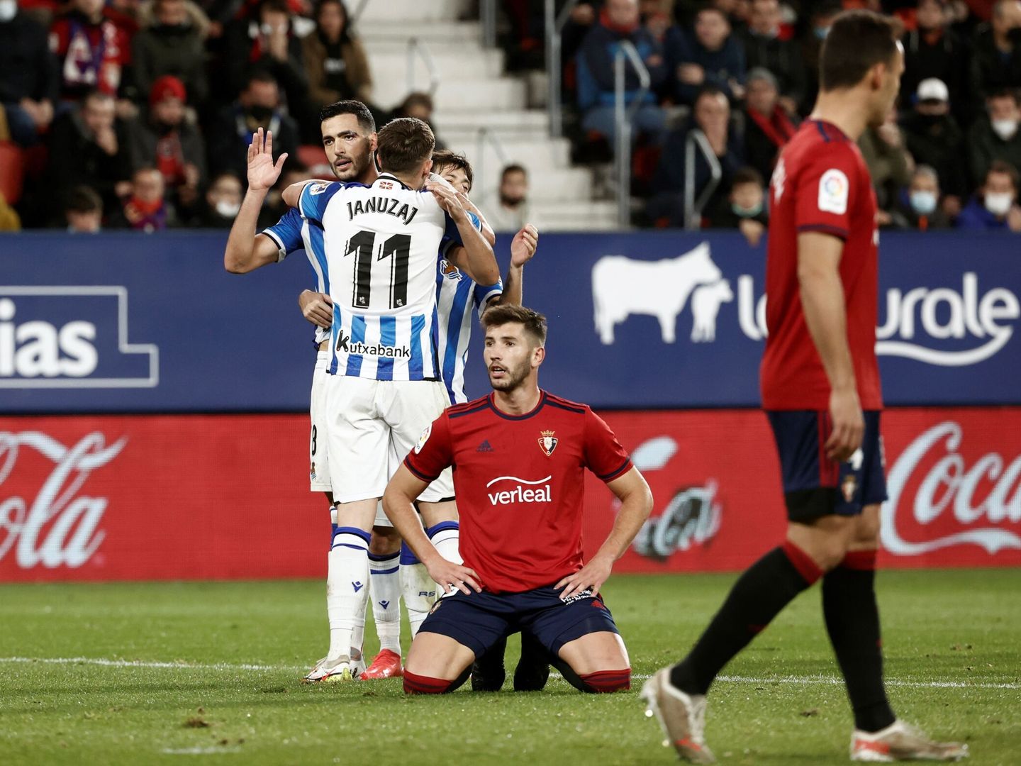 Mikel Merino no celebra su gol a Osasuna en El Sadar. (EFE/Jesús Diges) 