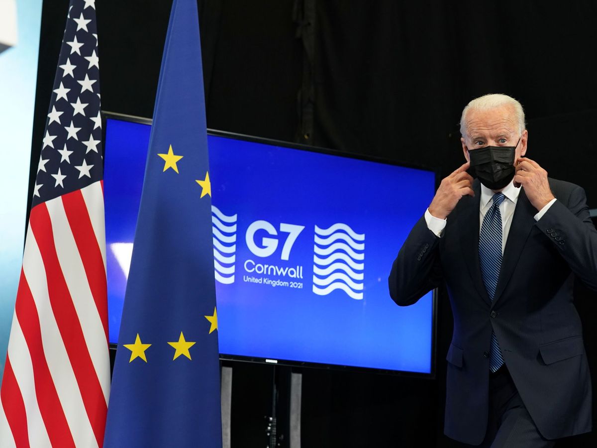 Foto: El presidente de EEUU, Joe Biden, durante la cumbre del G-7. (Reuters)