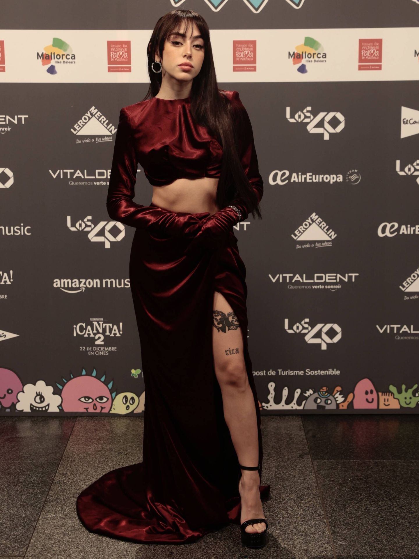 Nicki Nicole en la alfombra roja de LOS40 Music Awards 2021. (Cortesía SERComunicación)