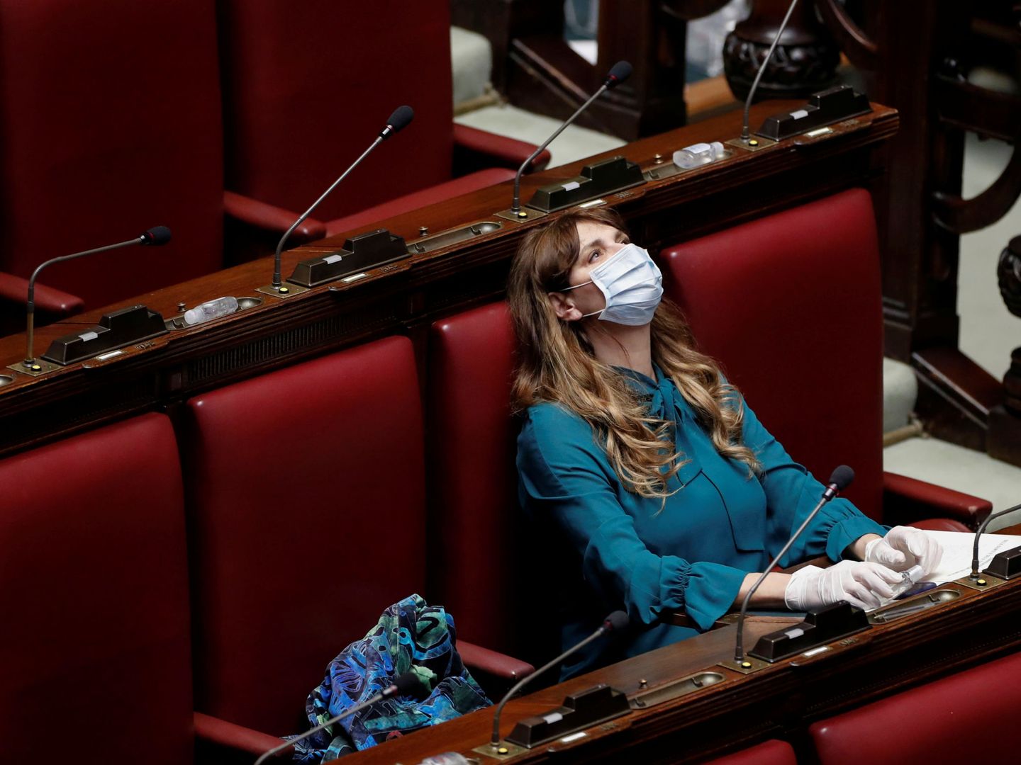 Maria Teresa Baldini, del partido Hermanos de Italia, en el Parlamento italiano. (Reuters)