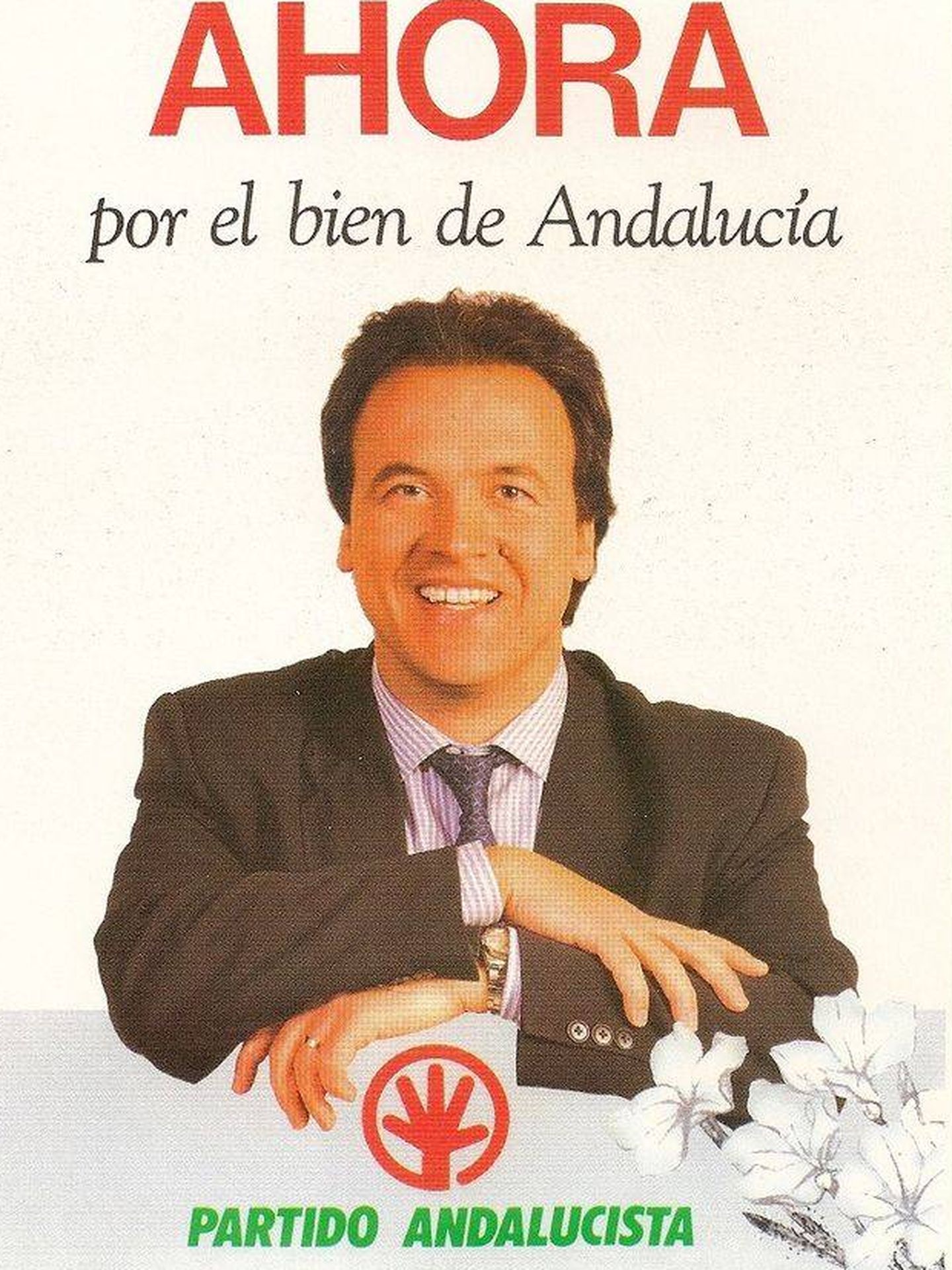 Pedro Pacheco, en una cartel electoral de 1990.