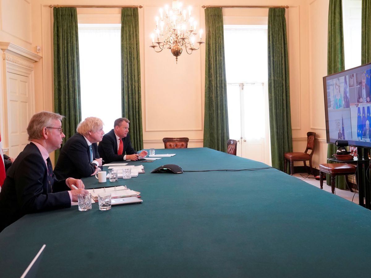 Foto: Boris Johnson en la reunión con la Unión Europea. (Reuters)