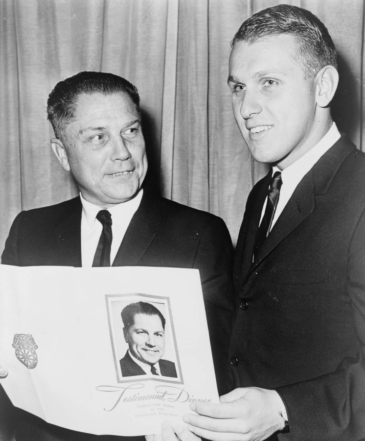 Foto: Jimmy Hoffa (izquierda) junto a su hijo James.