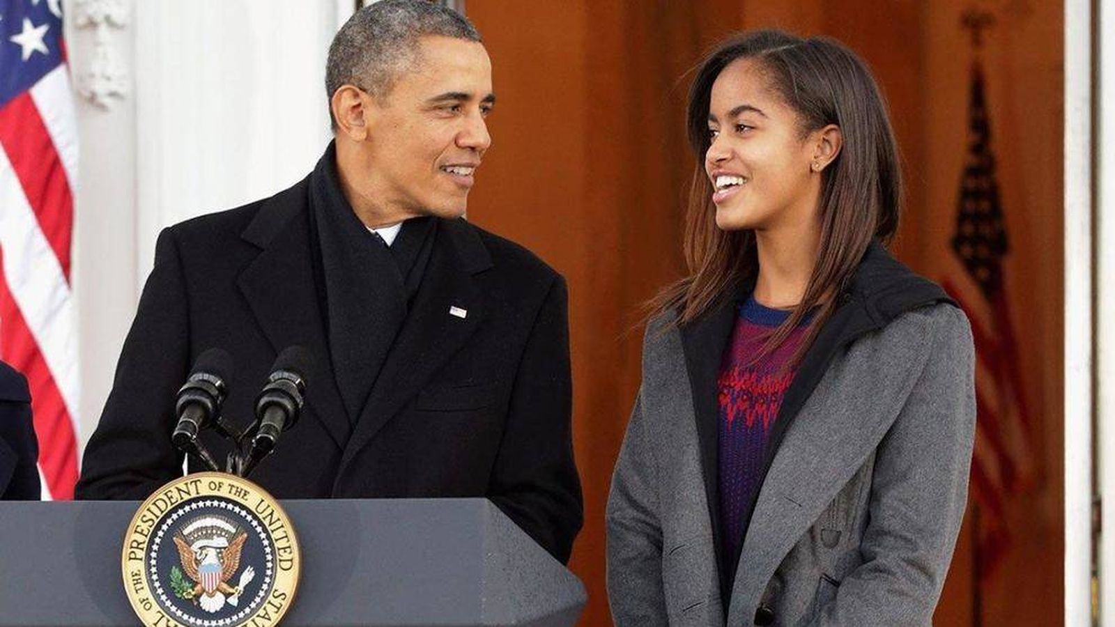 Foto: Barack Obama y su hija mayor, Malia 