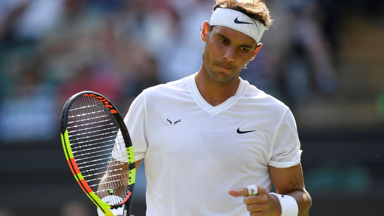 Foto: Rafa Nadal, en Wimbledon, este martes. (Reuters)
