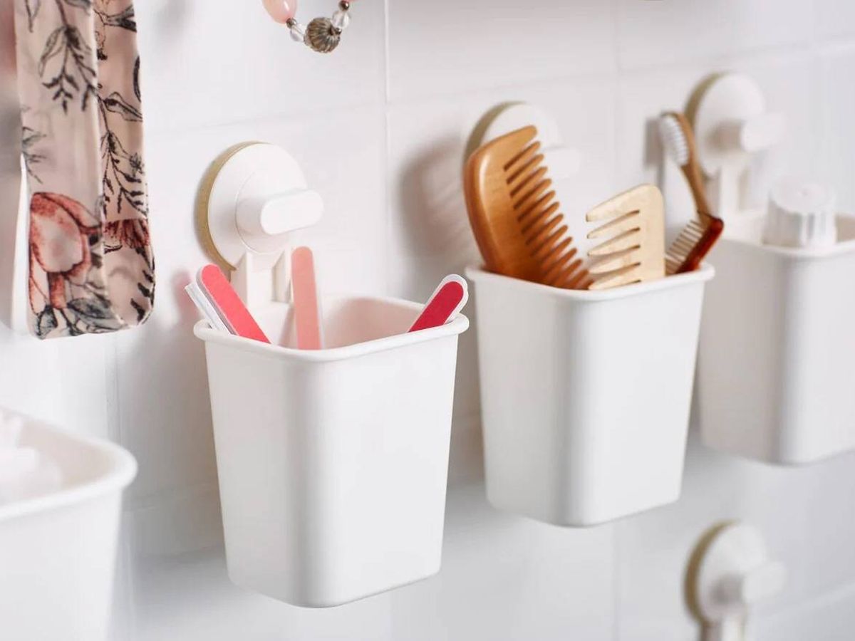 Foto: Ikea te ayuda a organizar tu baño sin usar el taladro. (Cortesía)