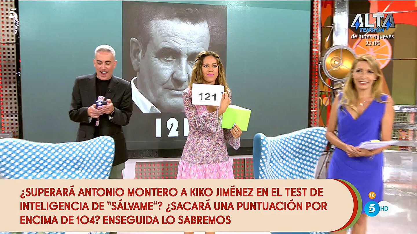 El resultado del test de Antonio Montero. (Telecinco)
