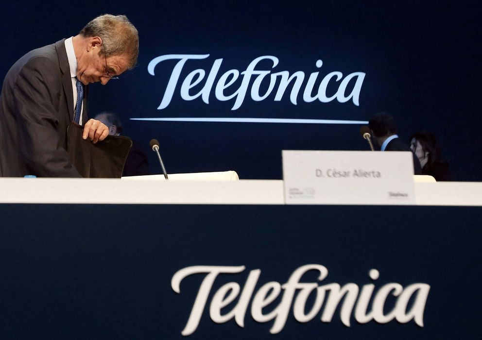 Foto: El presidente de Telefónica , César Alierta (Efe)