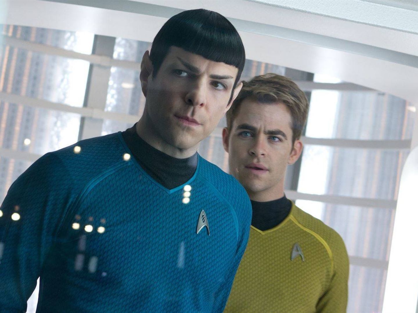 Zachary Quinto y Chris Pine en 'Star Trek: Más allá'