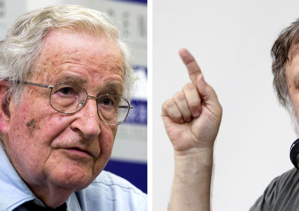 Foto: Noam Chomsky y Slavoj Zizek. (EFE / CORBIS)