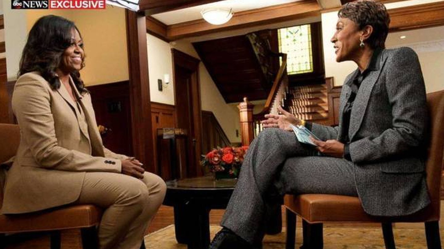 Michelle Obama y Robin Roberts. (Entrevista de ABC)