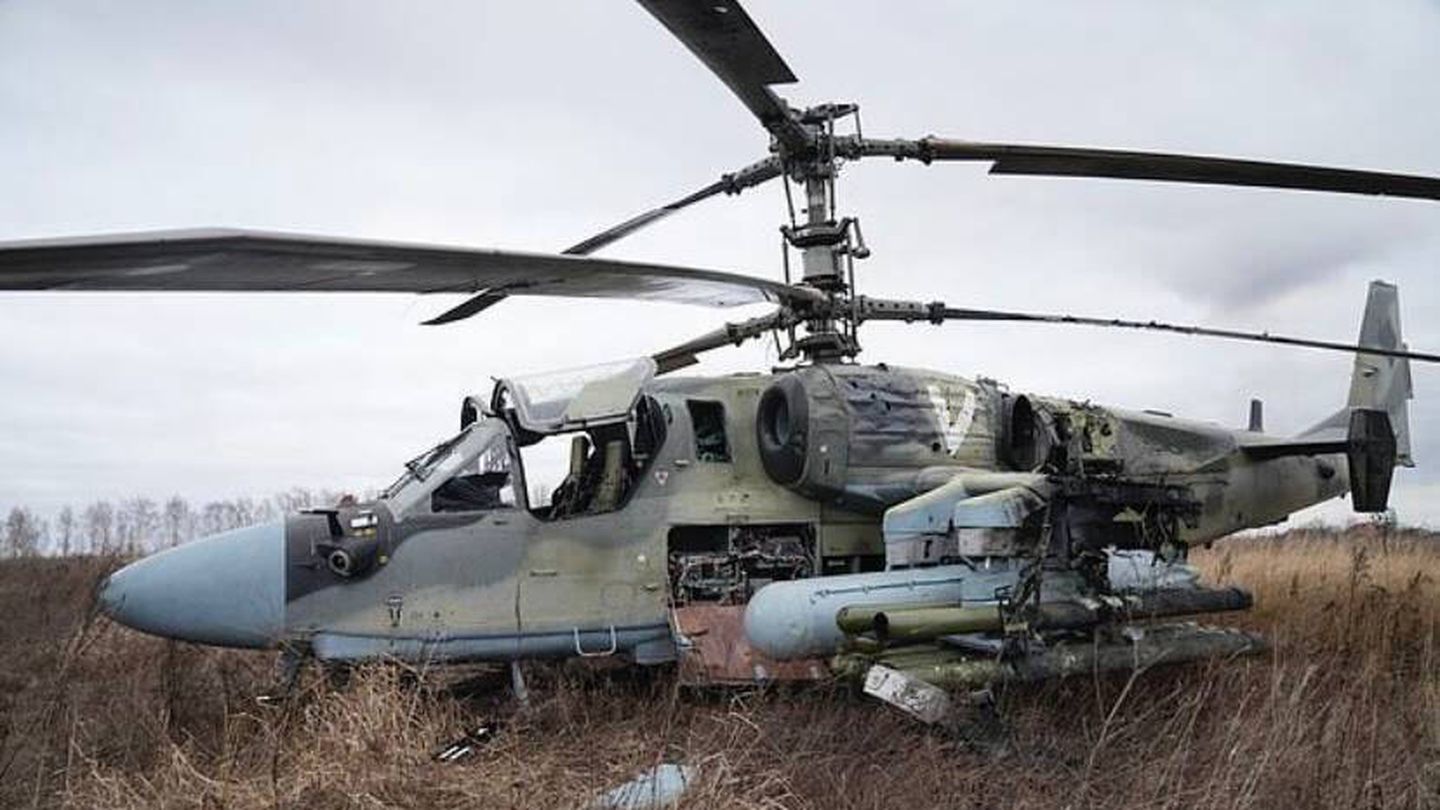 Helicóptero de ataque Ka-52 derribado. (Oryx)