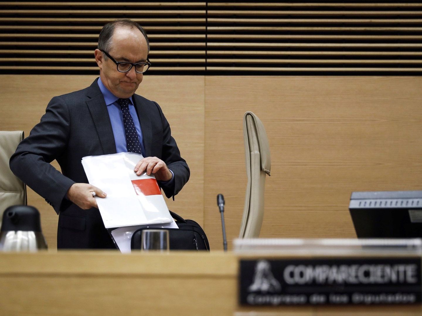 El exsubgobernador del Banco de España Fernando Restoy, en su comparecencia en el Congreso. (EFE)