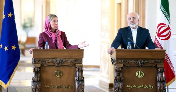 Foto: Foto de archivo de Federica Mogherini y Javad Zarif, ministro de exteriores iraní. (Reuters)