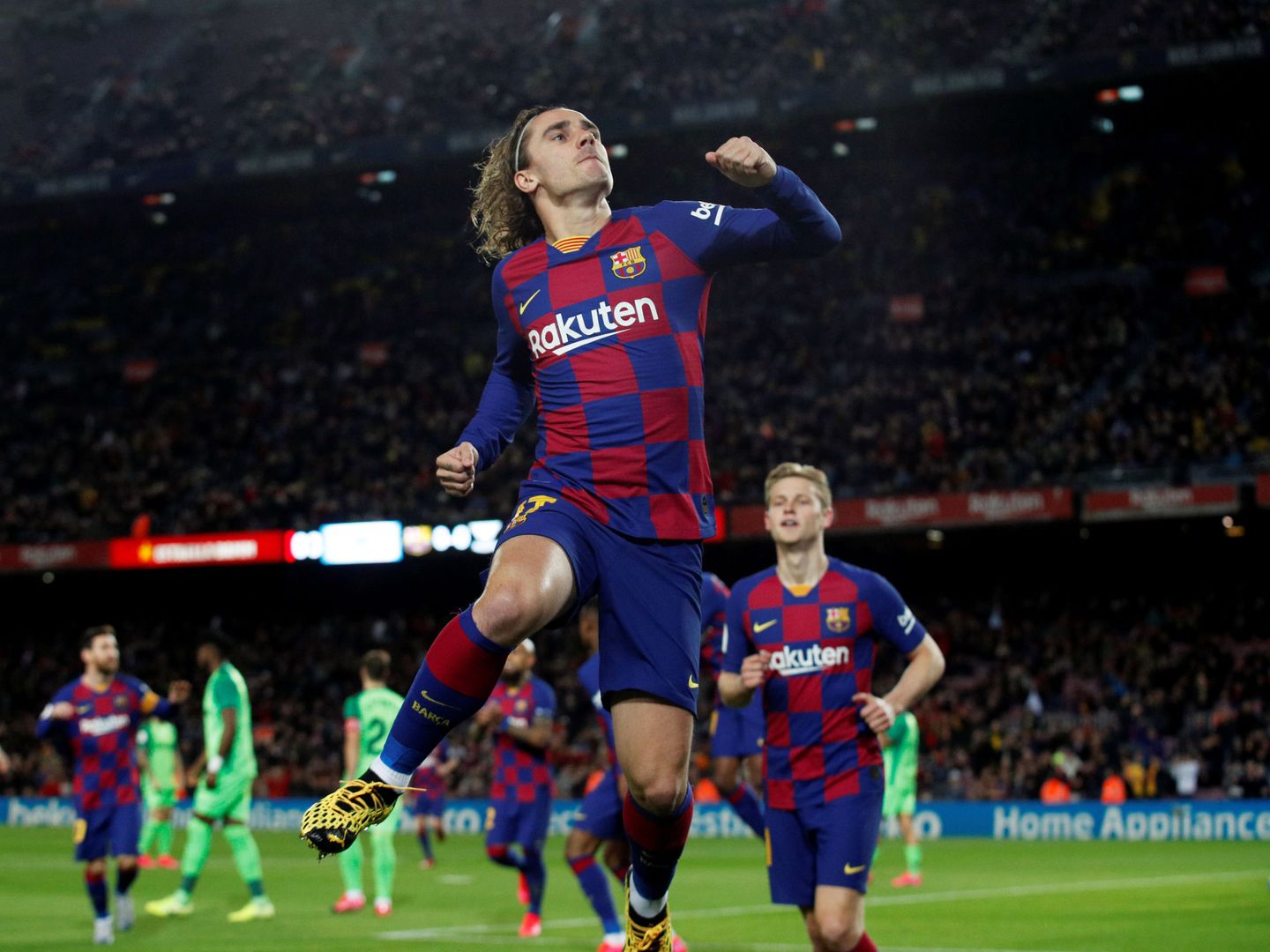 Antoine Griezmann abrió el marcador en el Barcelona-Leganés. (Reuters)