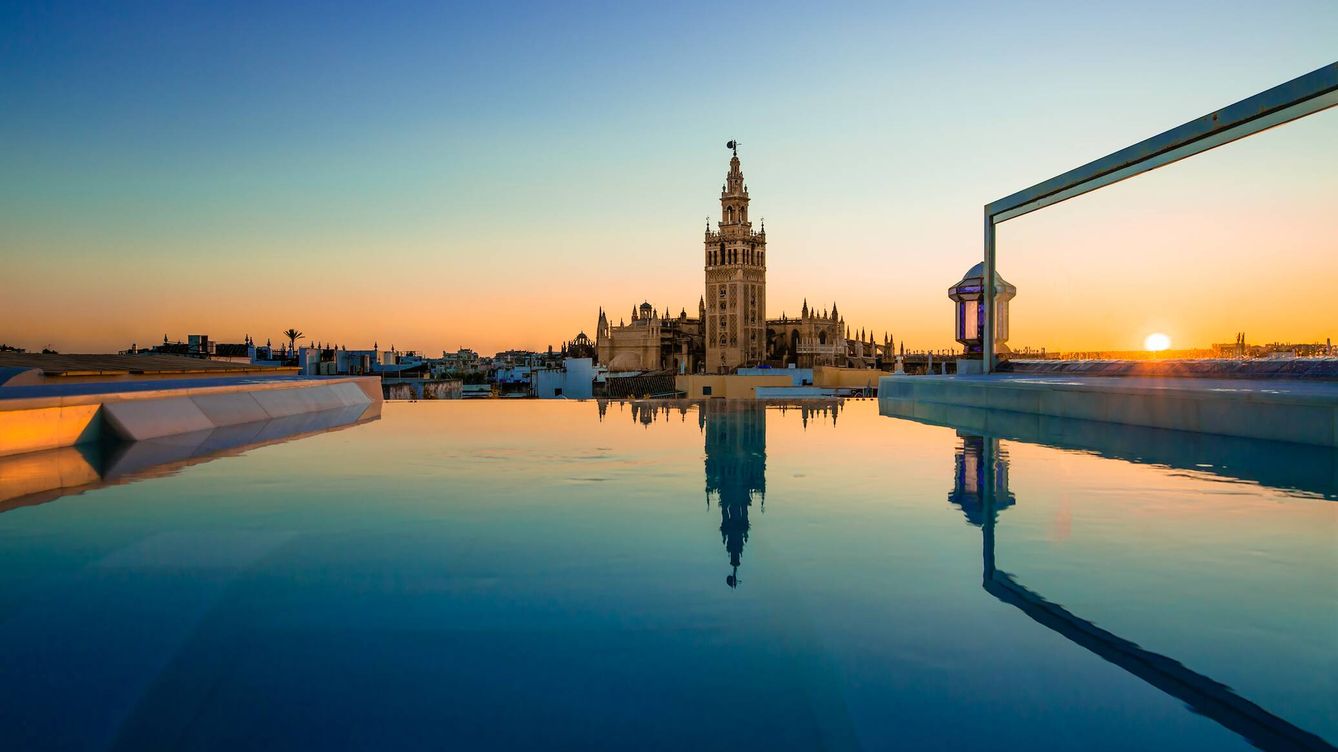 Foto: Una de las mejores vistas de Sevilla, desde Aire Ancient Baths. (Cortesía)