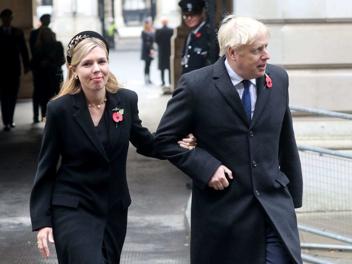 Carrie Symonds y Boris Johnson. (Reuters)