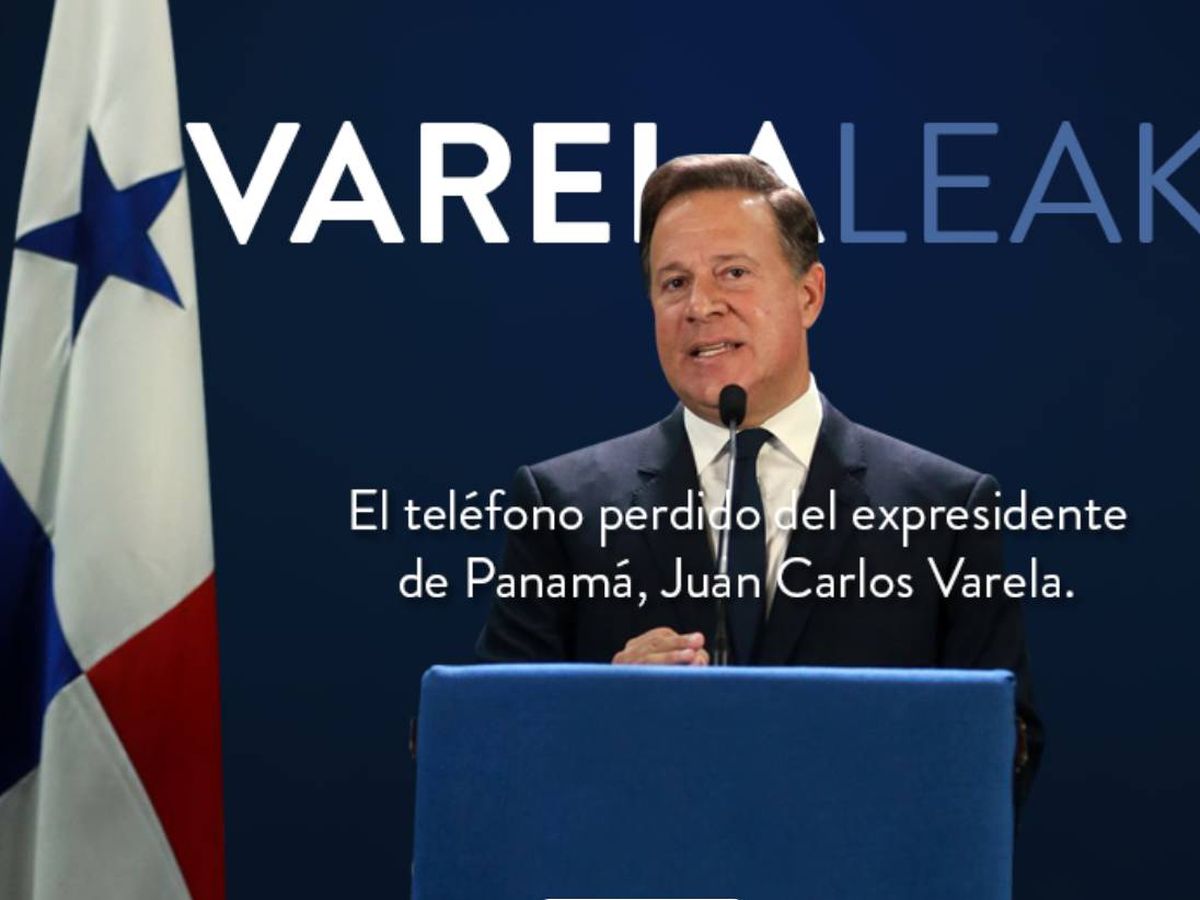 Foto: Imagen del sitio web 'Varela Leaks' que expone los 'whatsapps' del expresidente panameño, Juan Carlos Varela