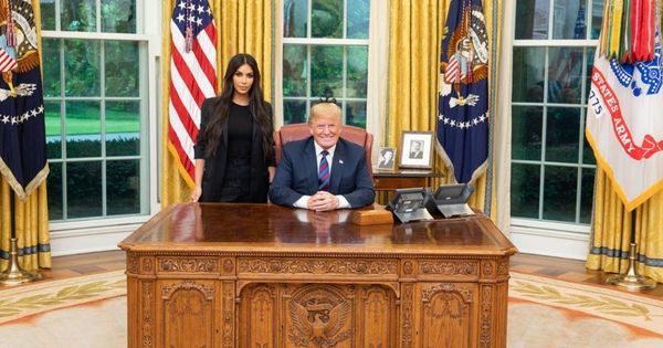 Foto: Kim Kardashian y Donald Trump. (Twitter)