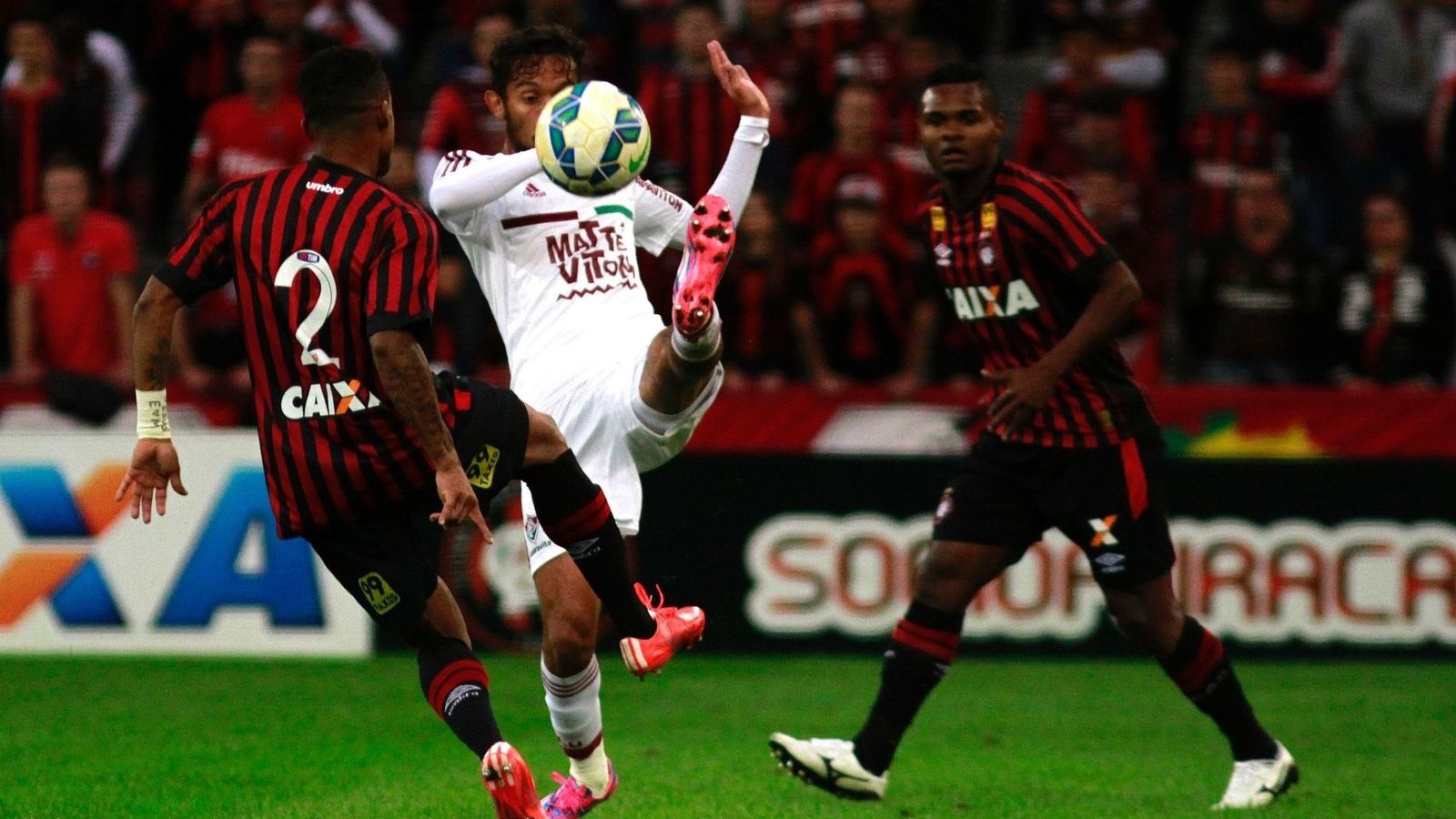 Foto: Fluminense y Atlético Paranense, durante el partido de este miércoles