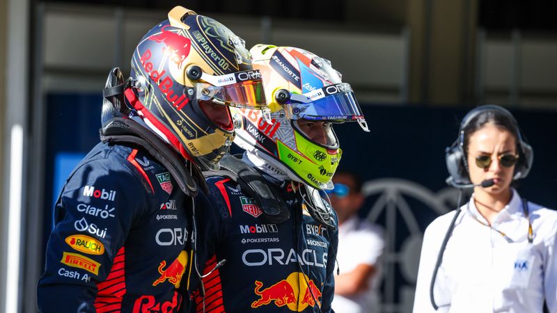 Verstappen y Pérez, una tensión palpable. (Florent Gooden/DPPI/AFP7)