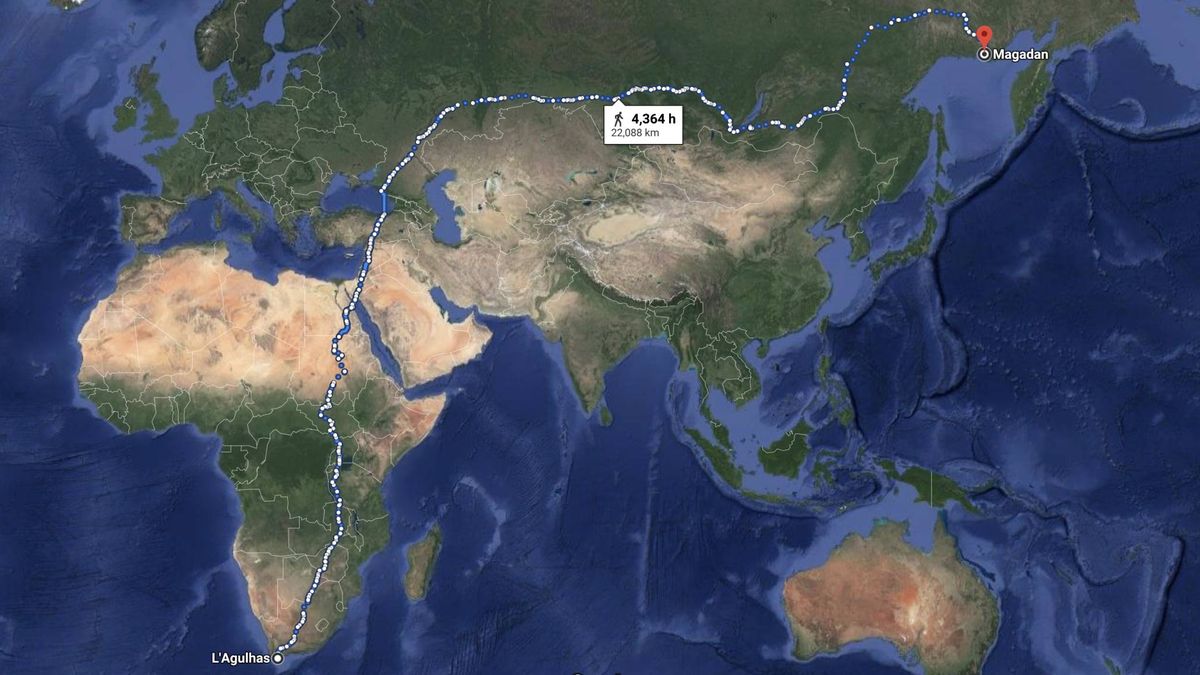 Esta es la distancia más larga que puedes recorrer caminando en la Tierra