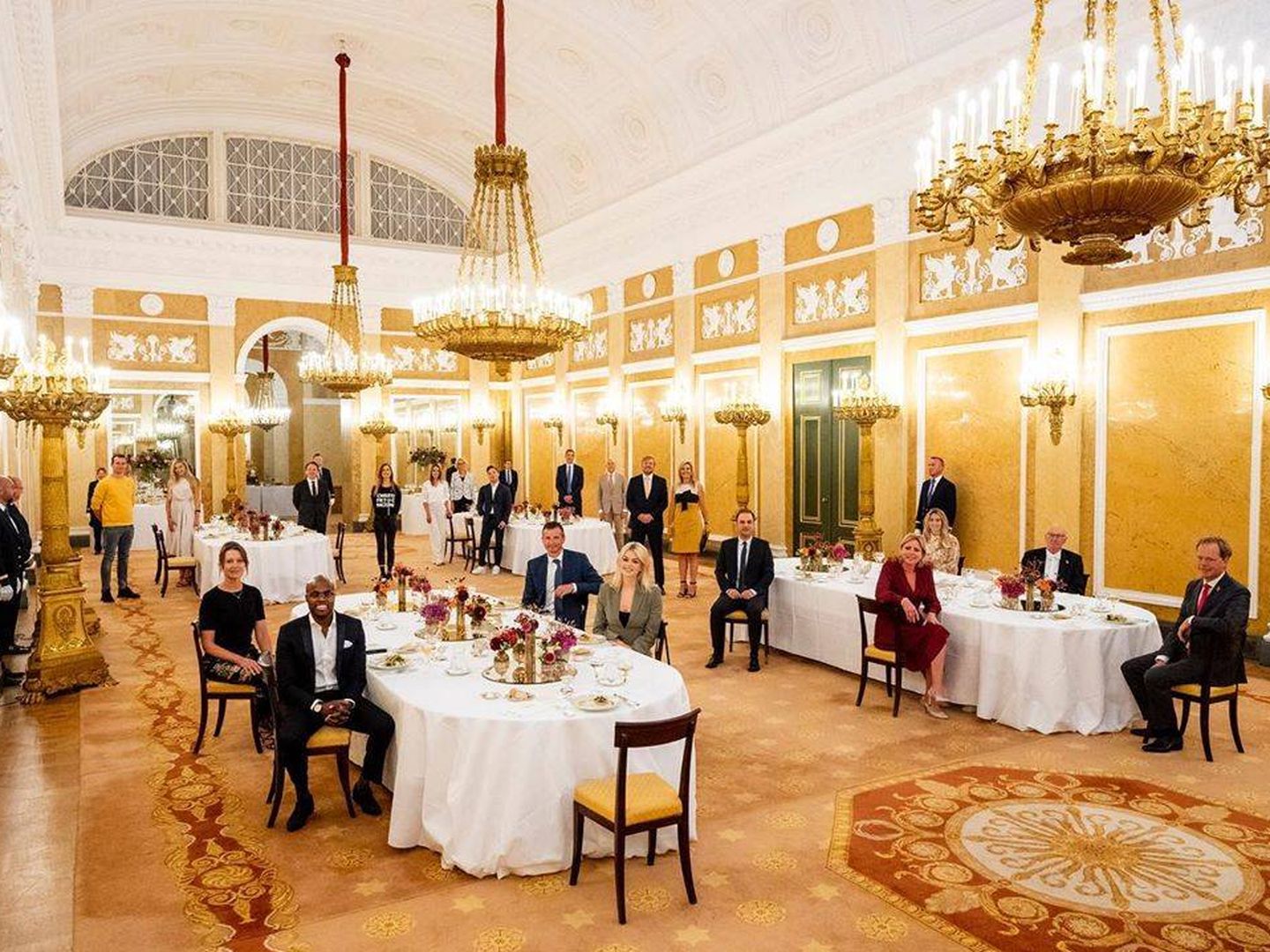 El almuerzo en el palacio Noordeinde. (Instagram @koninklijkhuis)