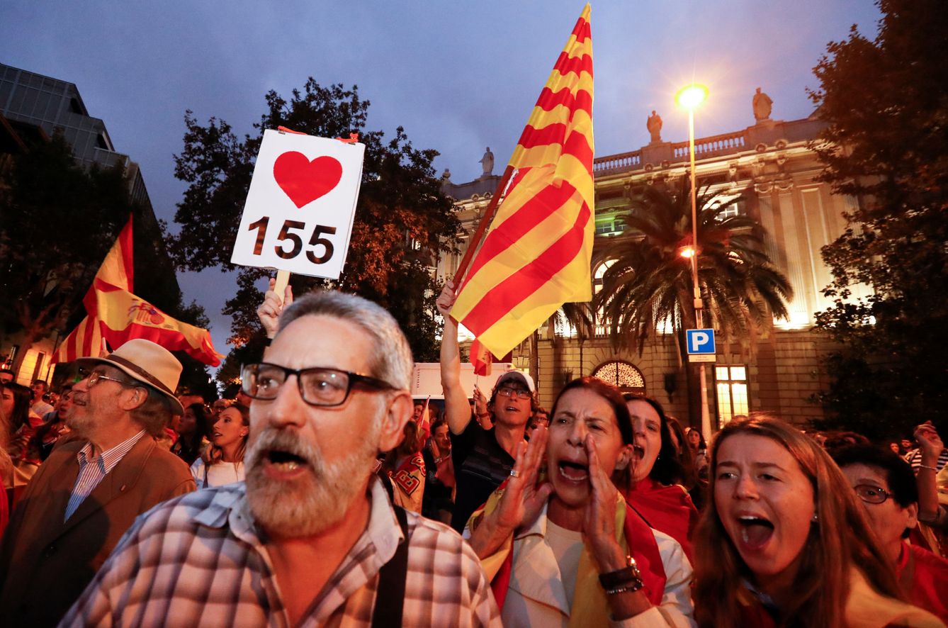 Manifestación en contra del secesionismo en Barcelona. (Reuters)