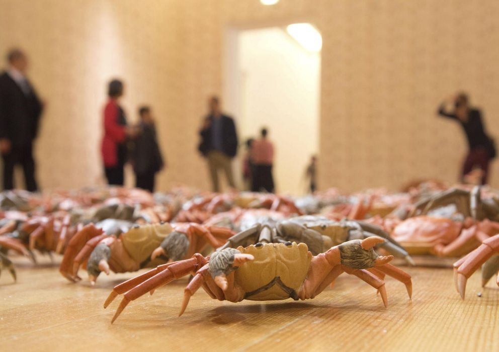 Foto: Instalación 'Crabs', en la exposición de Ai Weiwei, inaugurada ayer en Berlín. (EFE) 