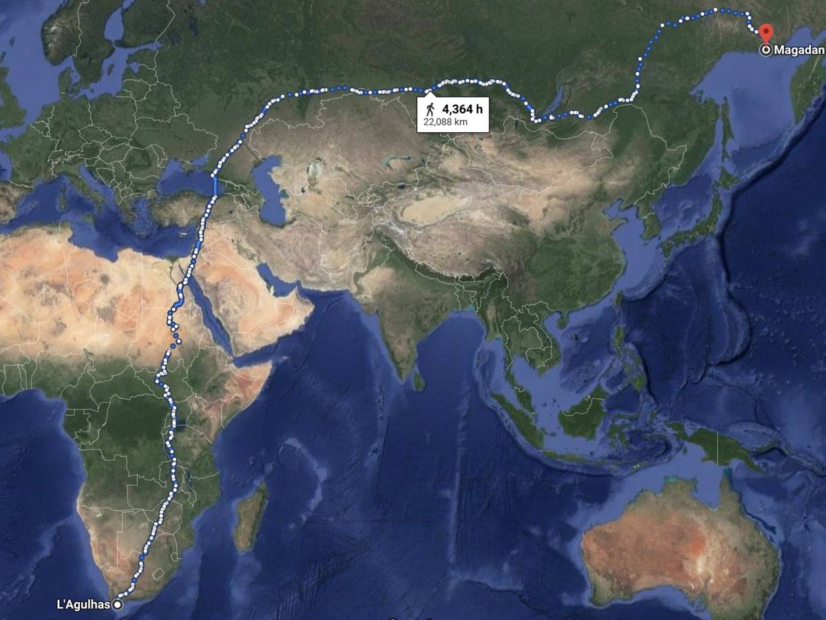 ¿Cuántos kilómetros hay de Madrid a Rusia en coche