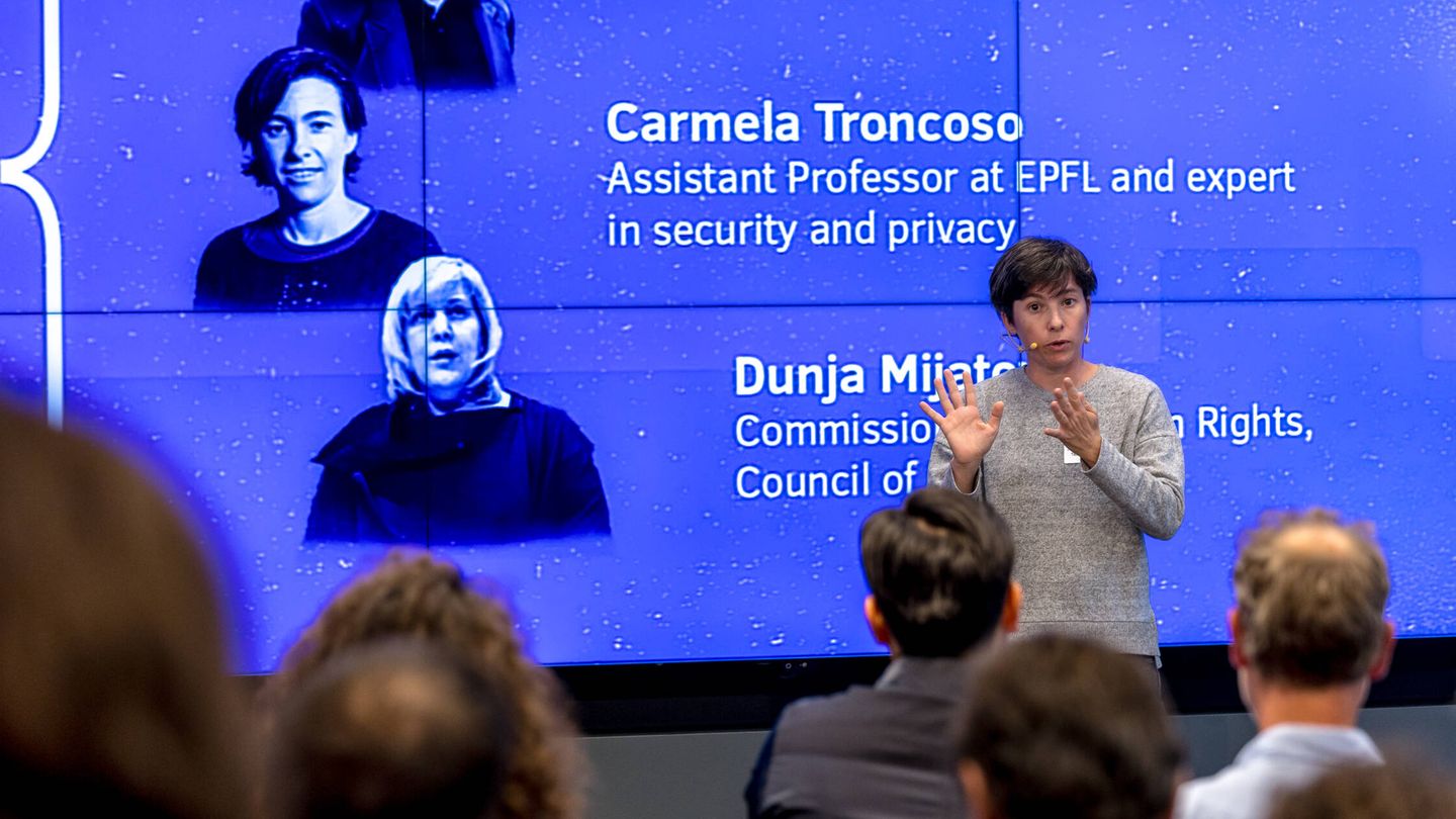 Carmela Troncoso, profesora de la Escuela Politécnica Federal de Lausana (EPFL) (Omar Havana/EDRi)