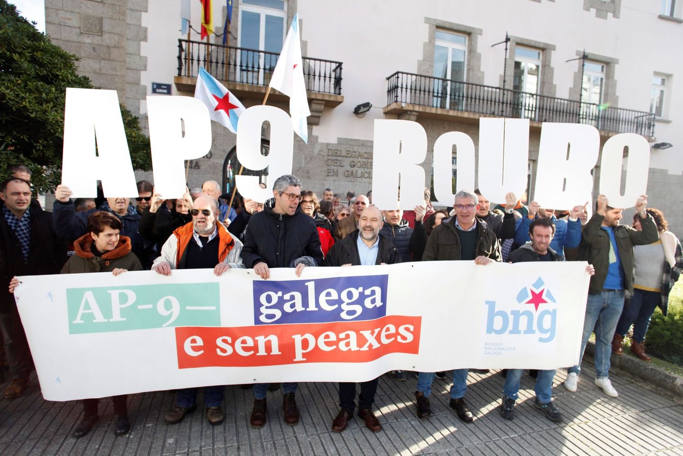Reclamación por la gratuidad de la AP-9 en Galicia. (EFE)