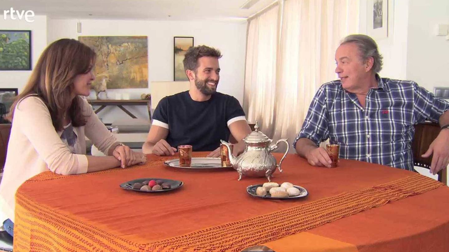 Bertín Osborne con su mujer y Pablo Alborán en su primer programa (RTVE)