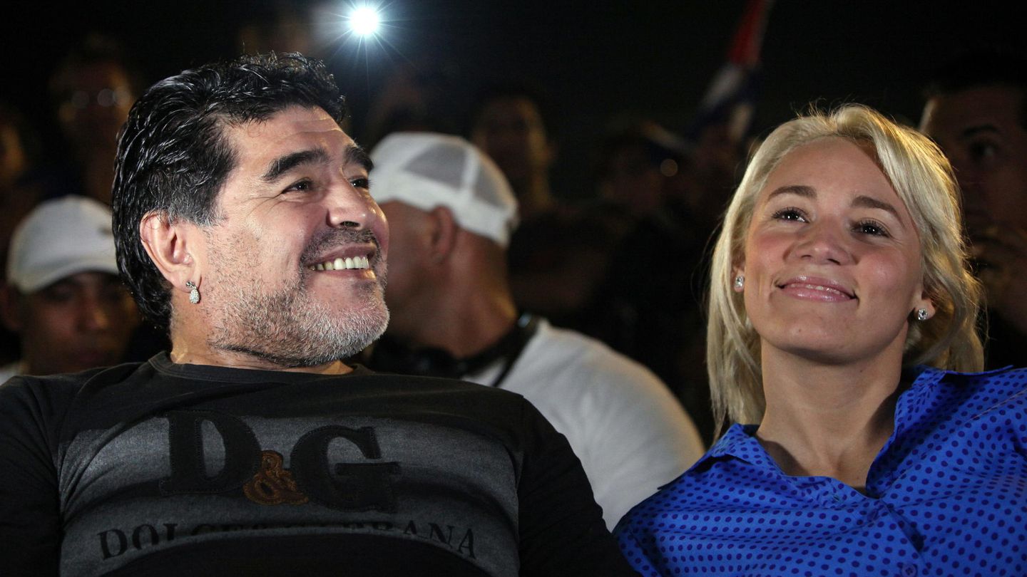 Maradona y Rocío Oliva, durante su noviazgo. (EFE)