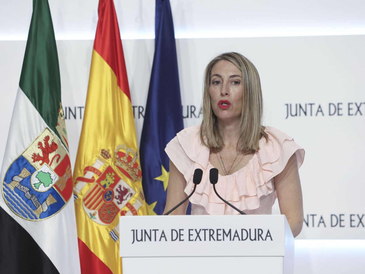 Foto: La presidenta de la Junta de Extremadura, María Guardiola. (EFE/Jero Morales)
