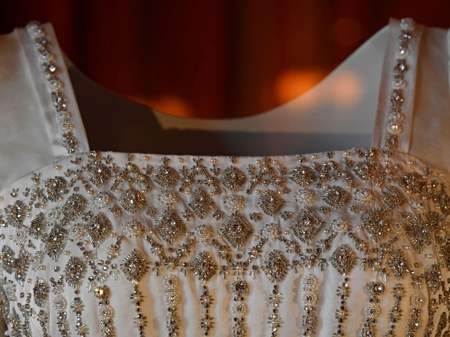Detalle del vestido de novia de Beatriz de York. (Reuters)