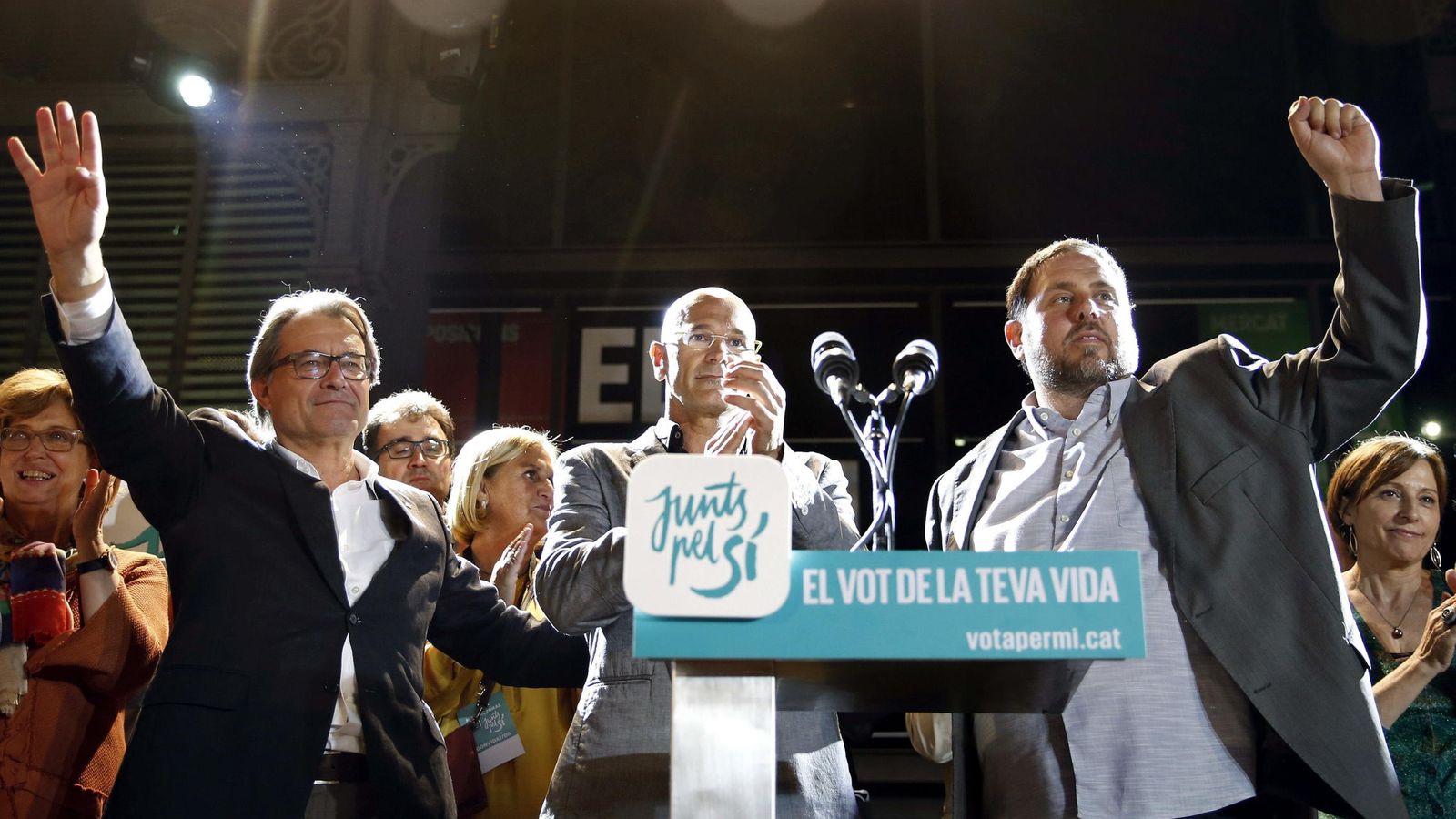 Foto: Artur Mas, Raül Romeva y Oriol Junqueras. (EFE)