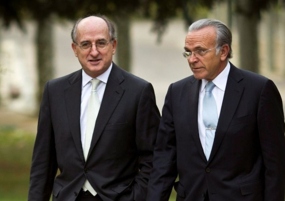 Foto: El presidente de Repsol, Antonio Brufau y el presidente de La Caixa, Isidro Fainé. (Gtres)