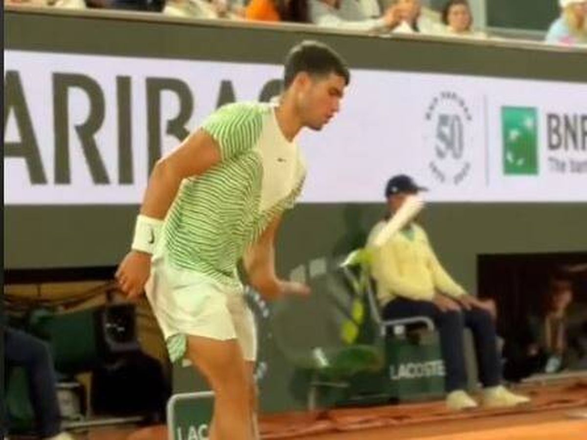 Foto: Carlos Alcaraz, durante este Roland Garros 2023.