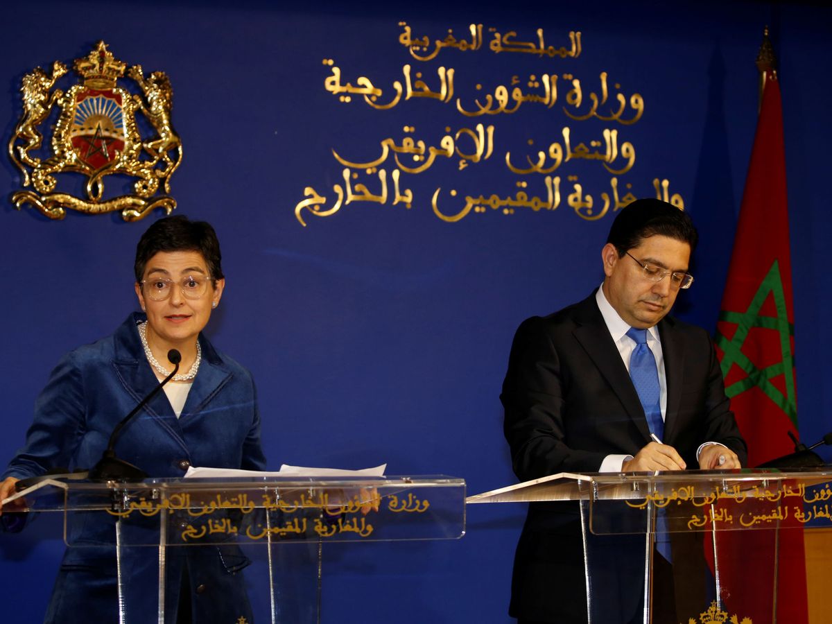 Foto: La exministra de Exteriores Arancha González Laya, durante su visita a Rabat en enero de 2020. (Reuters)