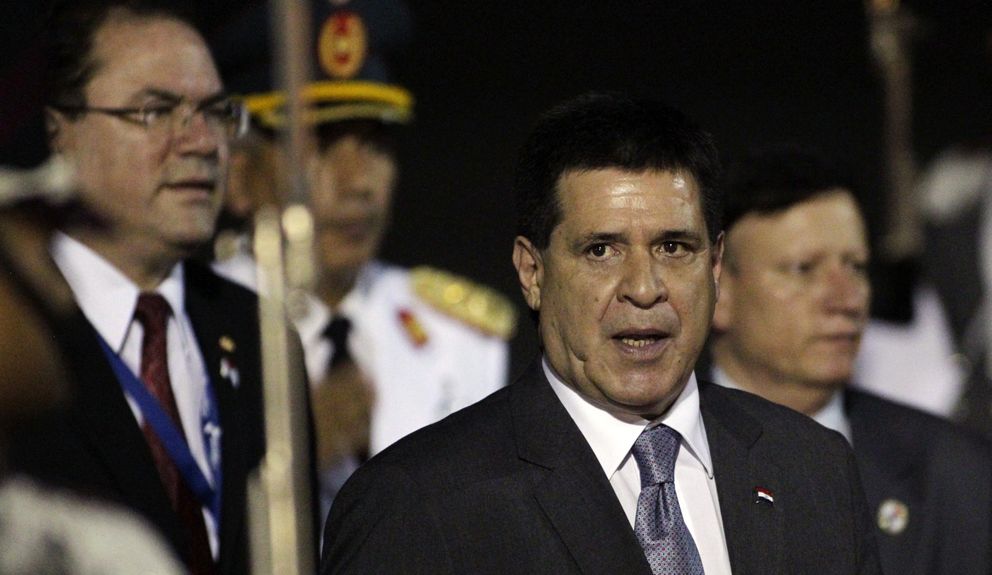 El presidente de Paraguay, Horacio Cartes, durante una visita a Panamá (Reuters).