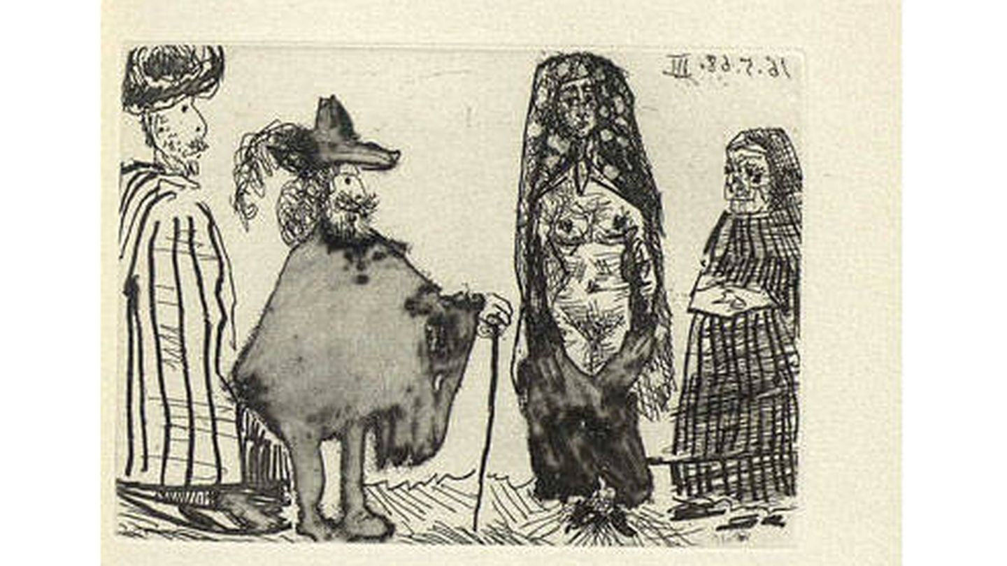 'Las mil y una noches y la Celestina: la esclava' (1968). Imagen cedida por el Museo Casa Natal de Picasso.