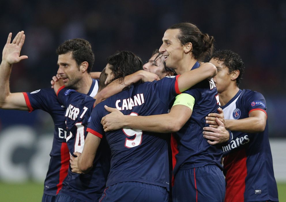 Foto: Los jugadores del PSG celebran un gol durante la presente Liga de Campeones.