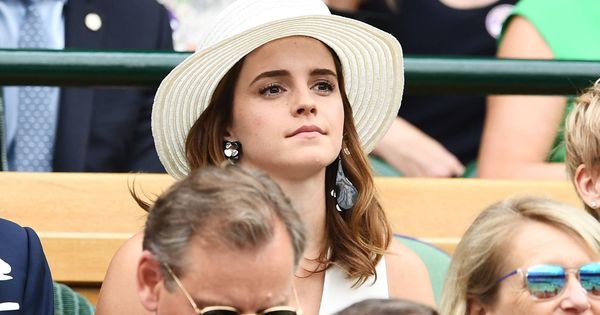 Foto: Emma Watson durante la final femenina de Wimbledon. (Getty) 